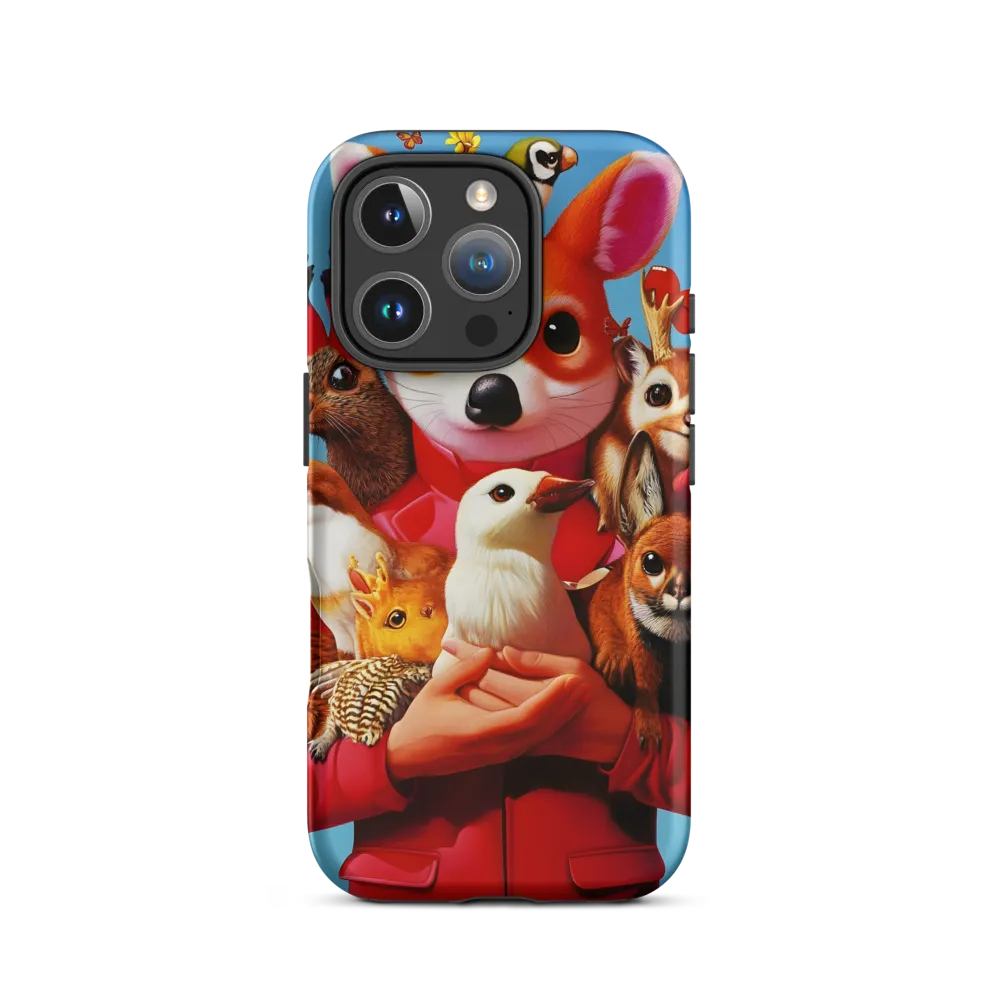 Harmony in Whimsy: A Modern Animal Ensemble | Phone Case |  16 Pro | Tough Case | Matte