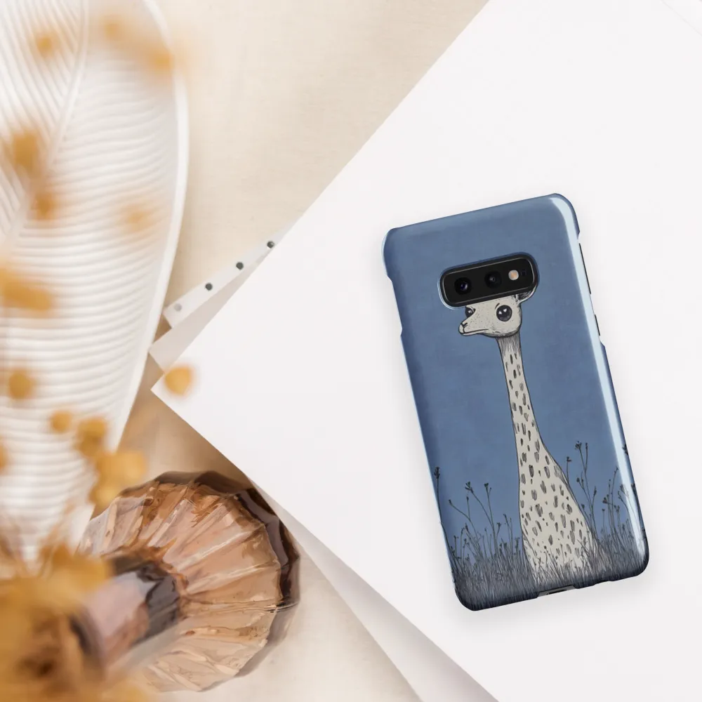 Whimsical Giraffe in Blue