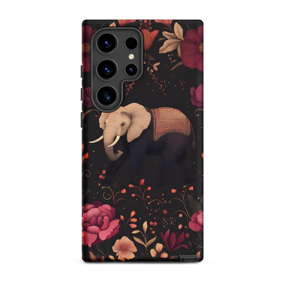 Whispers of the Wild: Elephants and Blooms