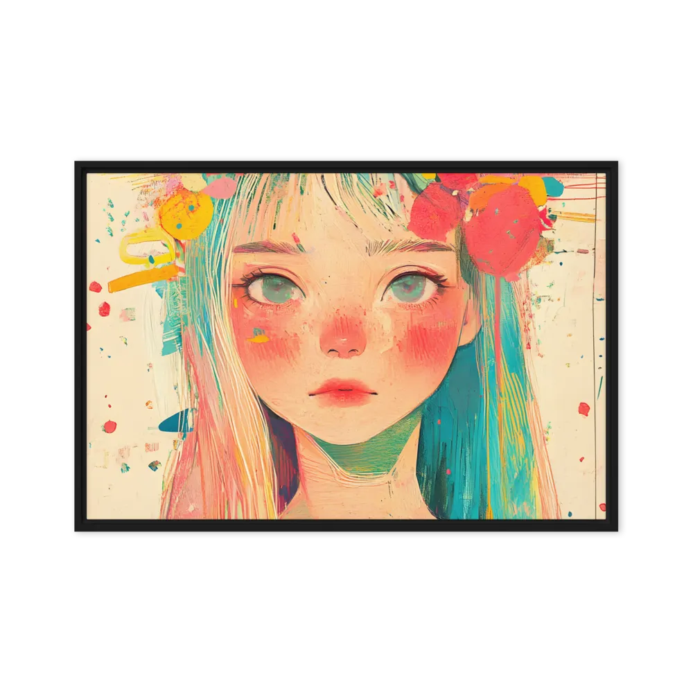 Whimsical Blossom | Canvas with Black Frame | 20″×30″