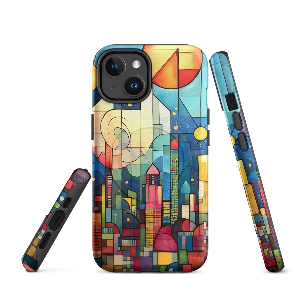 Geometric Harmony: A Vibrant Cityscape