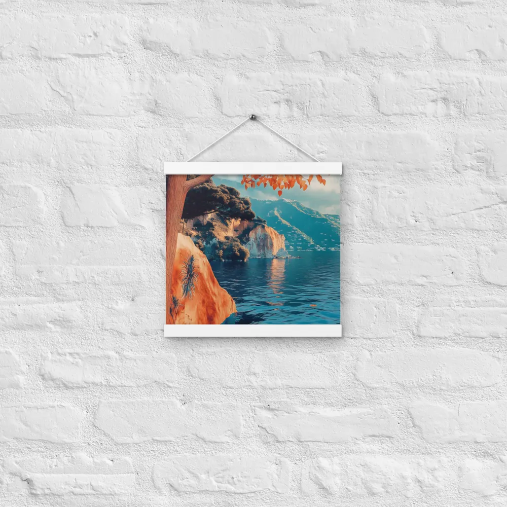 Elysian Waterscape | Poster With White Wood Hanger | 12″×12″