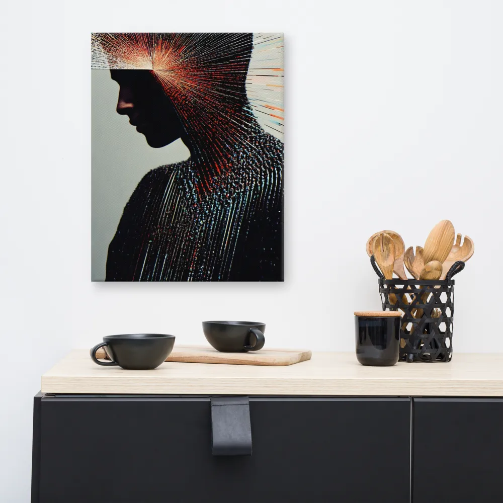 Radiant Reflection: An Abstract Journey of Thought | Canvas | 16″×20″