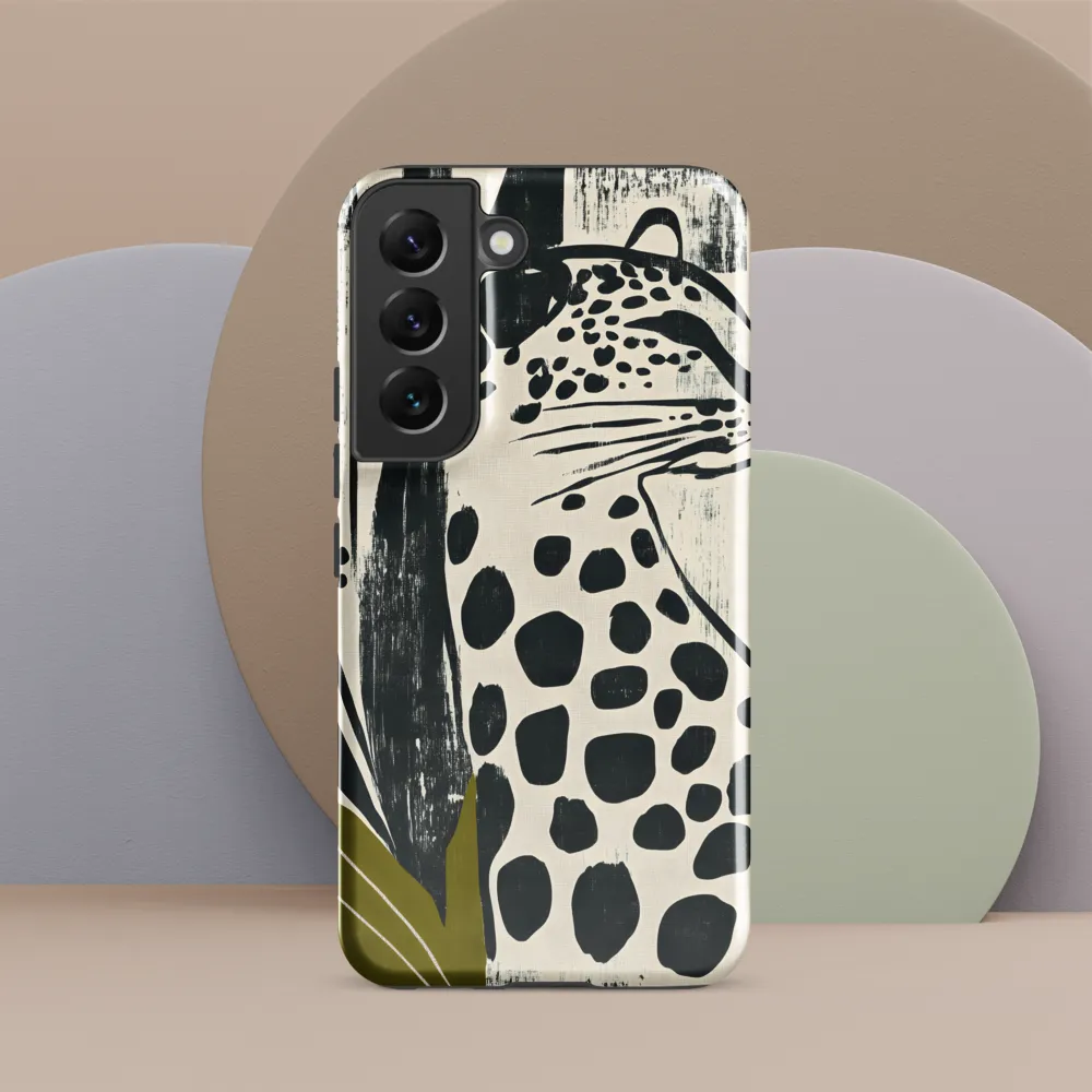 Leopard in Silhouette: A Modern Appeal | Phone Case |  S22 | Tough Case | Glossy