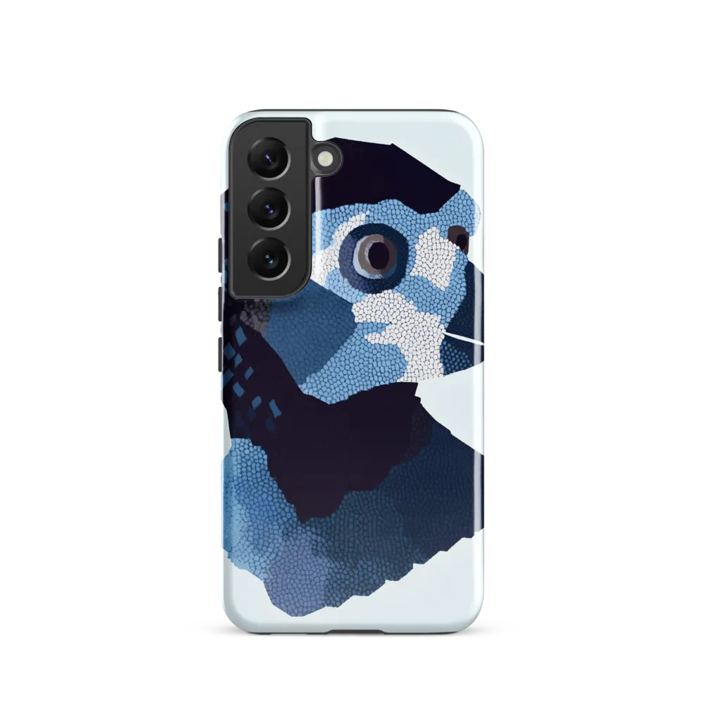 Abstract Avian Portrait in Blue