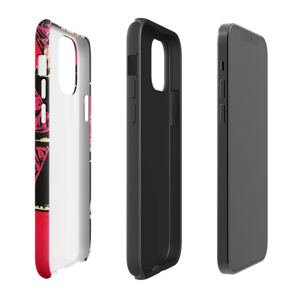 Geometric Symphony in Pink and Black