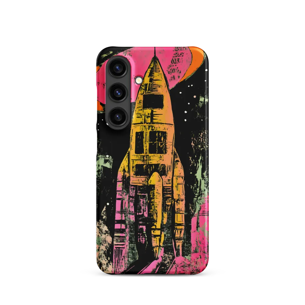 Cosmic Voyage: A Surreal Rocket Adventure | Phone Case |  S24 | Snap Case | Matte