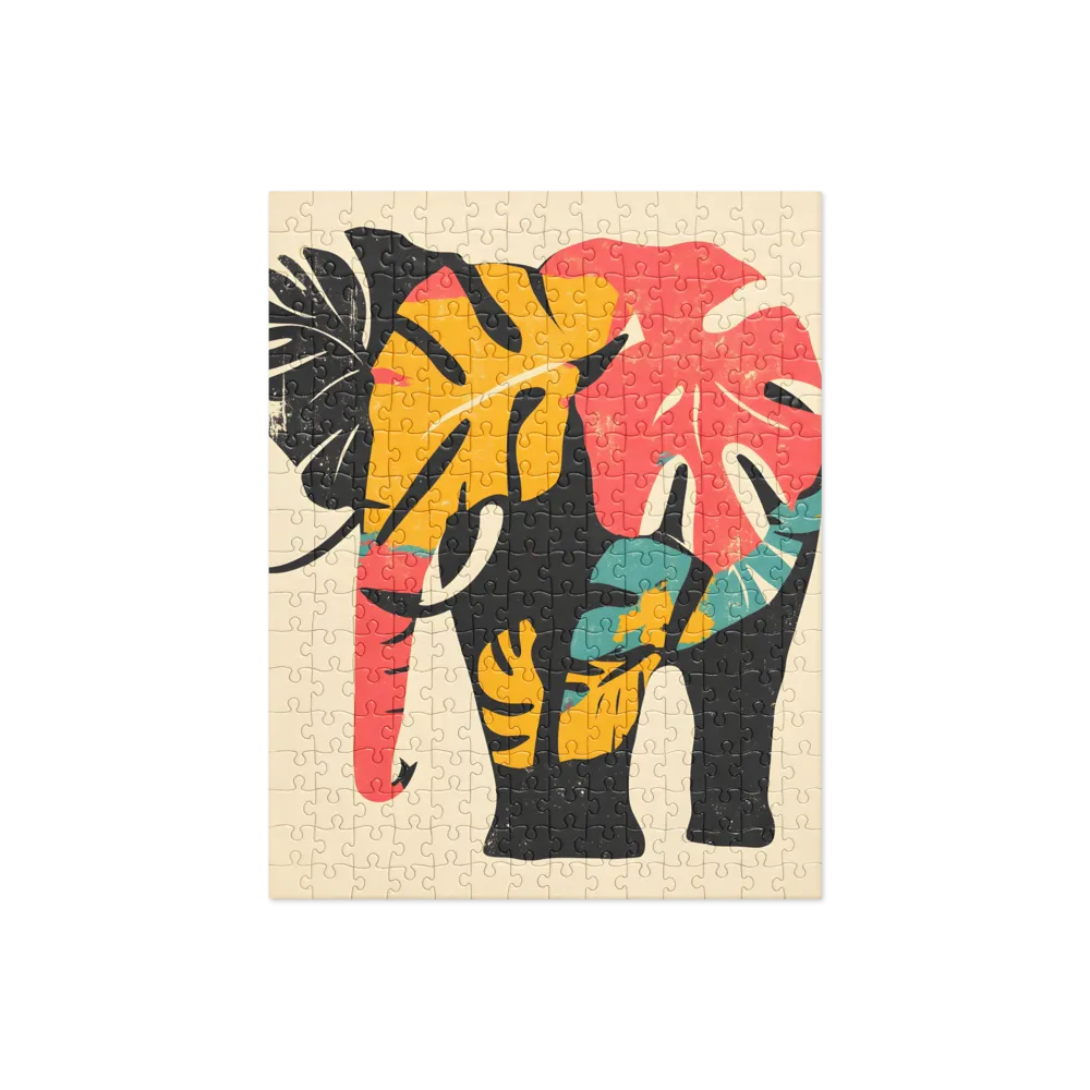 Tropical Elegance: The Elephant's Dance | Jigsaw Puzzle | 252 pieces