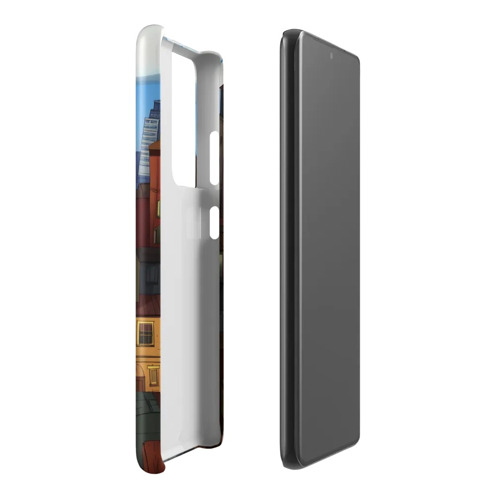 Urban Symphony: A Colorful Cityscape | Phone Case |  S21 Ultra | Snap Case | Matte