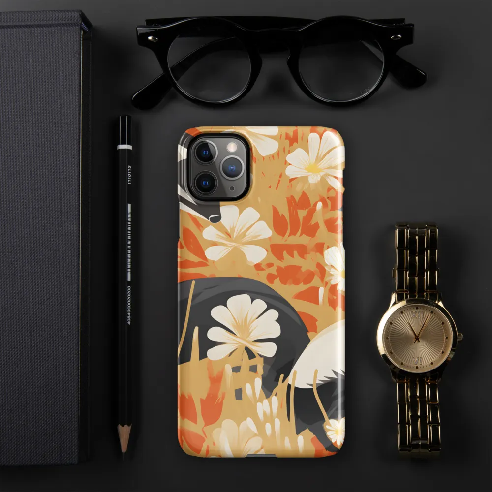 Whimsical Badgers in Bloom | Phone Case |  11 Pro Max | Snap Case | Glossy