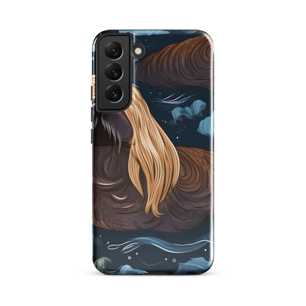 Whimsical Walruses in Deep Blue