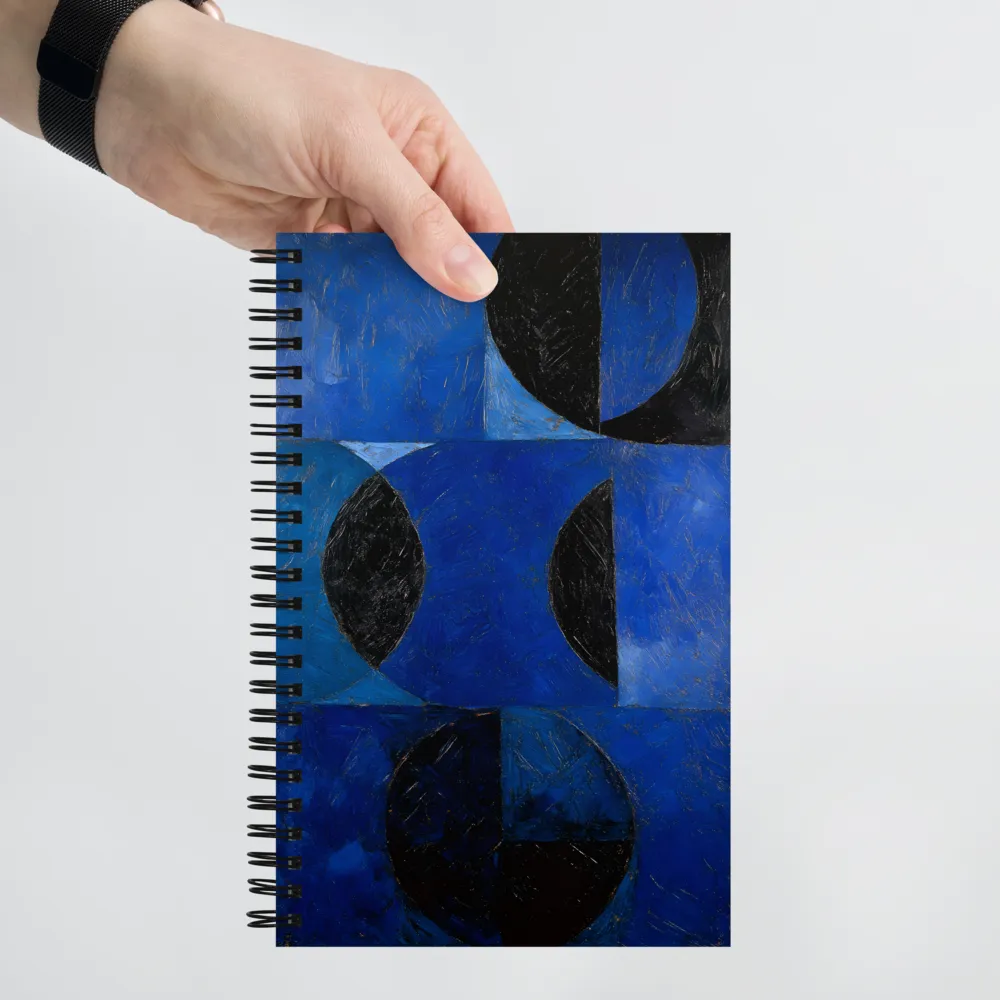 Dynamics of Blue and Black | Spiral Notebook