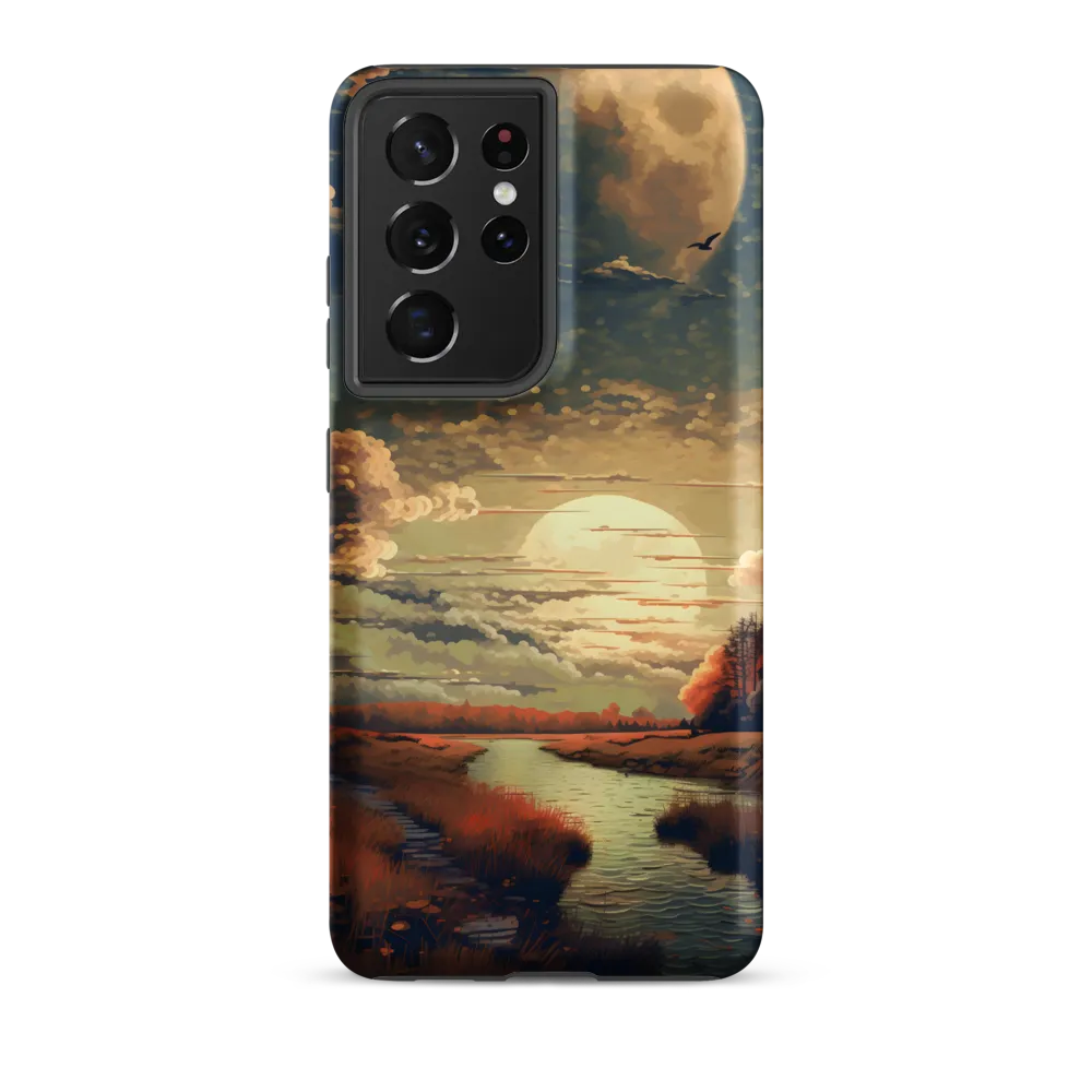 Whispers of Dusk: A Tranquil River Landscape