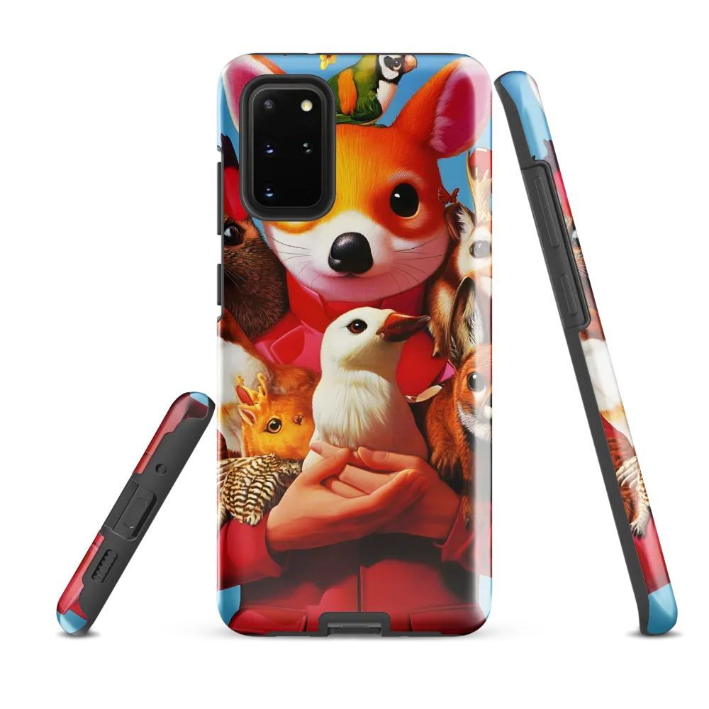 Harmony in Whimsy: A Modern Animal Ensemble | Phone Case |  S20 Plus | Tough Case | Glossy