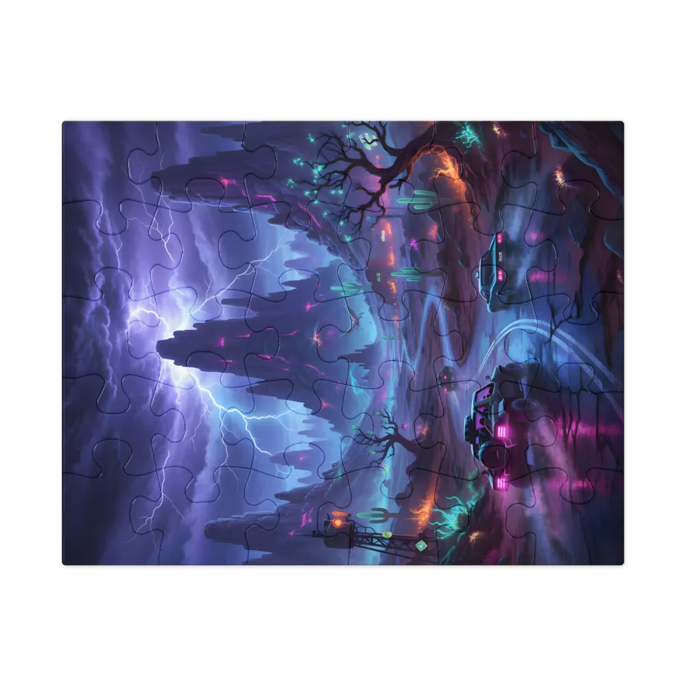 Neon Desert Storm 
 Jigsaw Puzzle in Tin Box