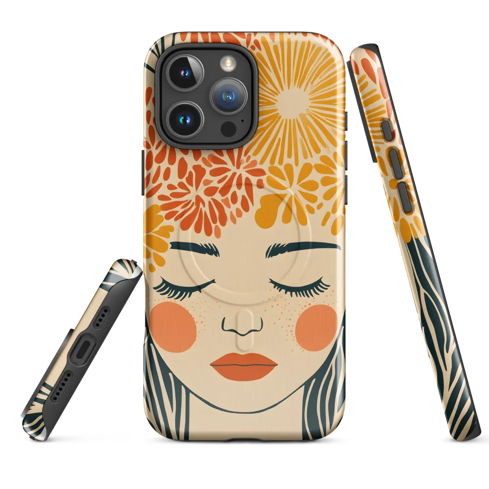 Serenity in Bloom | Phone Case |  16 Pro Max | MagSafe® Tough Case | Glossy