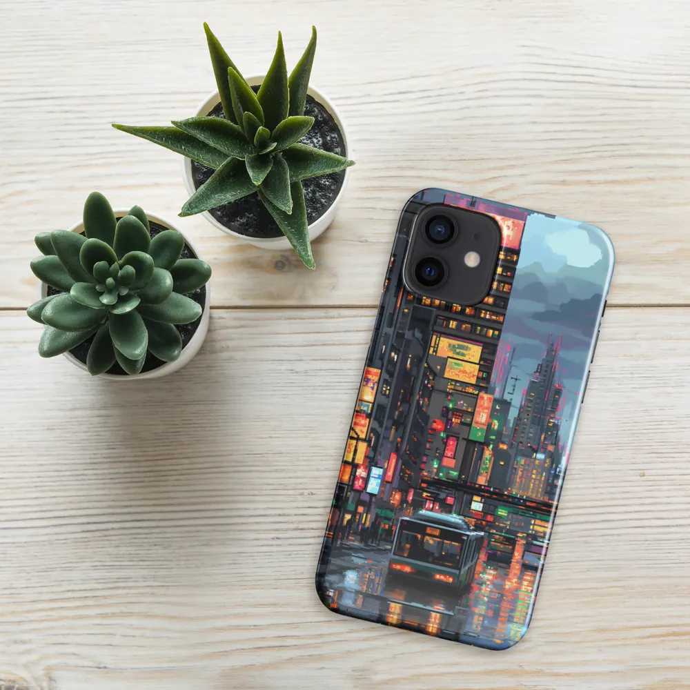 Neon Dreams: A Pixelated Urban Night