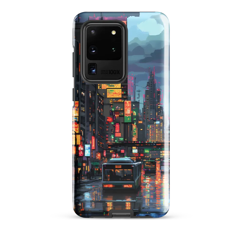 Neon Dreams: A Pixelated Urban Night