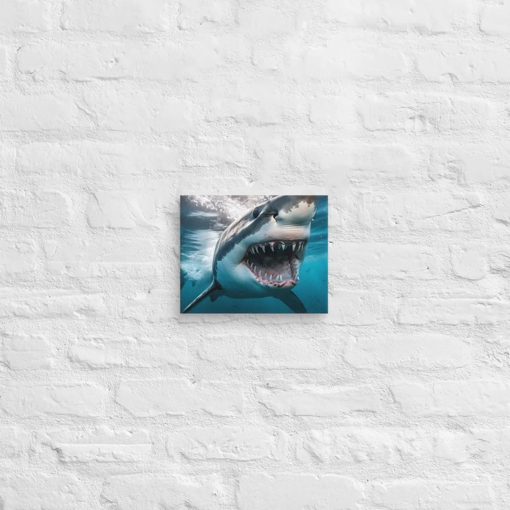 Majesty of the Ocean: The Great White Shark | Canvas | 8″×10″