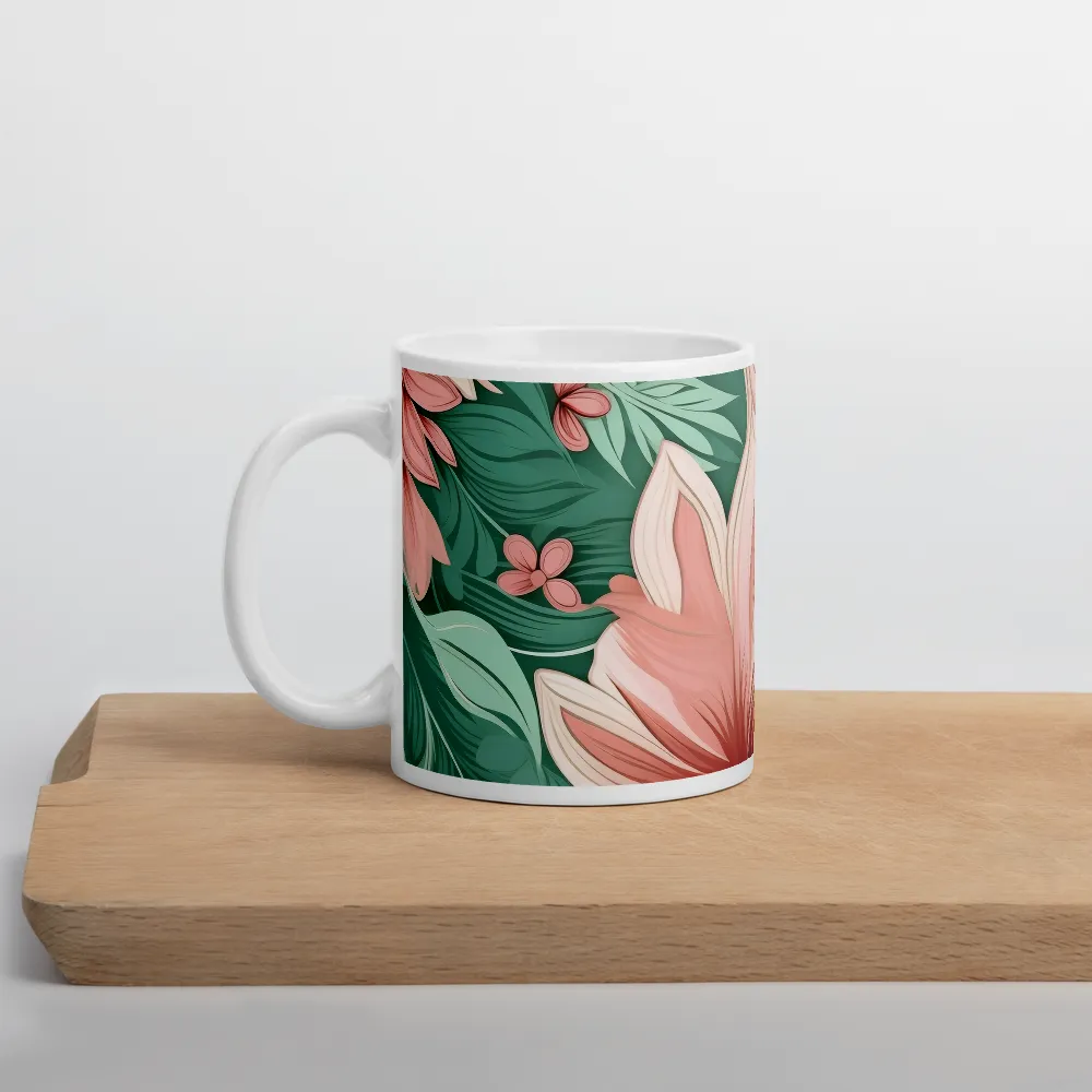 Tropical Blossoms | Mug with White inside | 11 oz