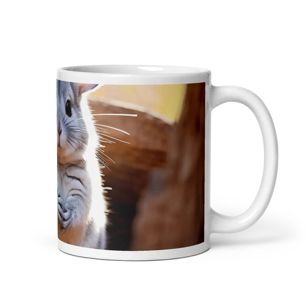 Gentle Whispers of Nature: The Chinchilla | Mug with White inside | 11 oz