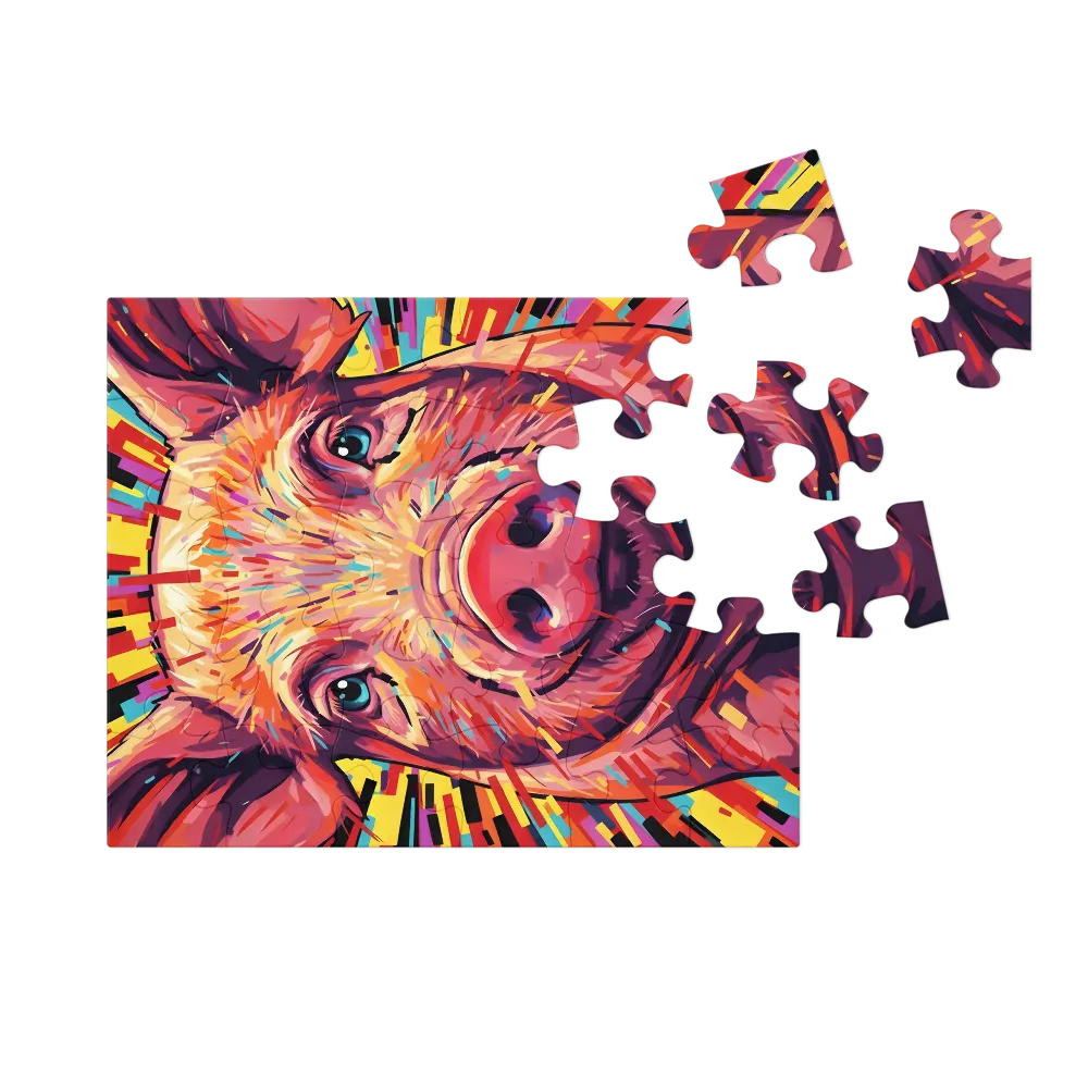 Prismatic Pig 
 Jigsaw Puzzle in Tin Box