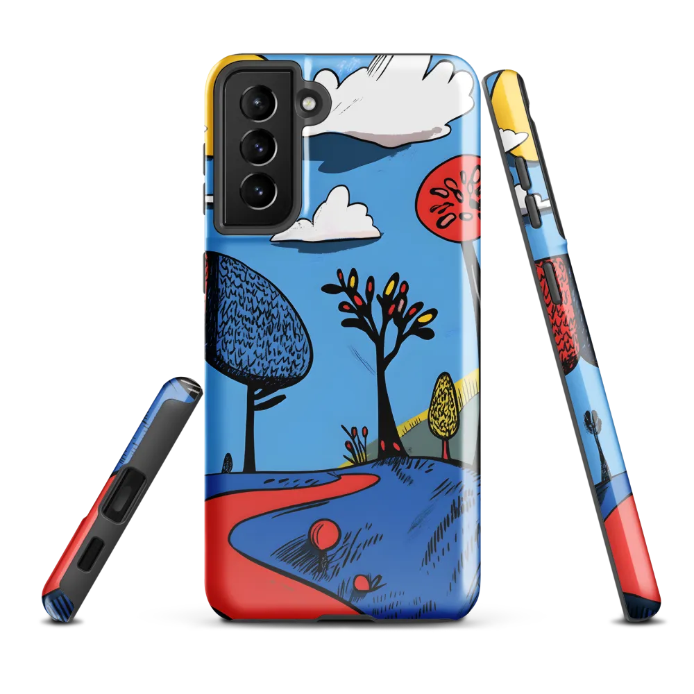 Whimsical Pathways Through a Colorful Landscape