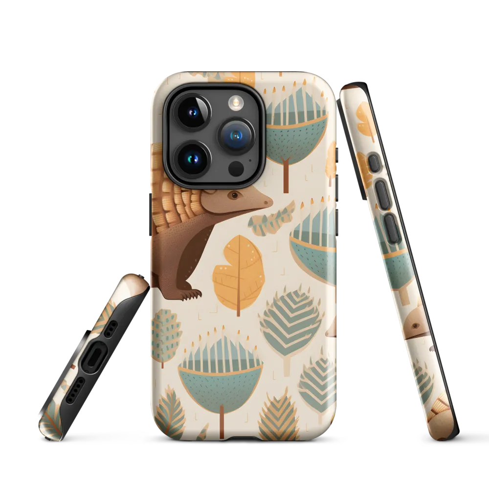 Pangolins in a Whimsical Habitat | Phone Case |  15 Pro | Tough Case | Glossy