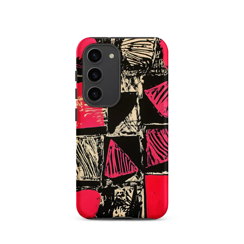 Geometric Symphony in Pink and Black