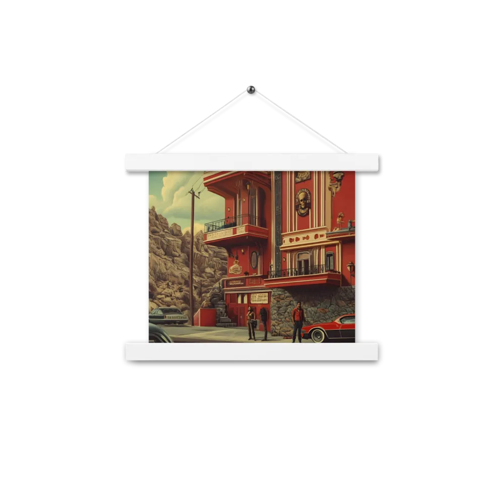 Retro Urban Dreamscape | Poster With White Wood Hanger | 10″×10″