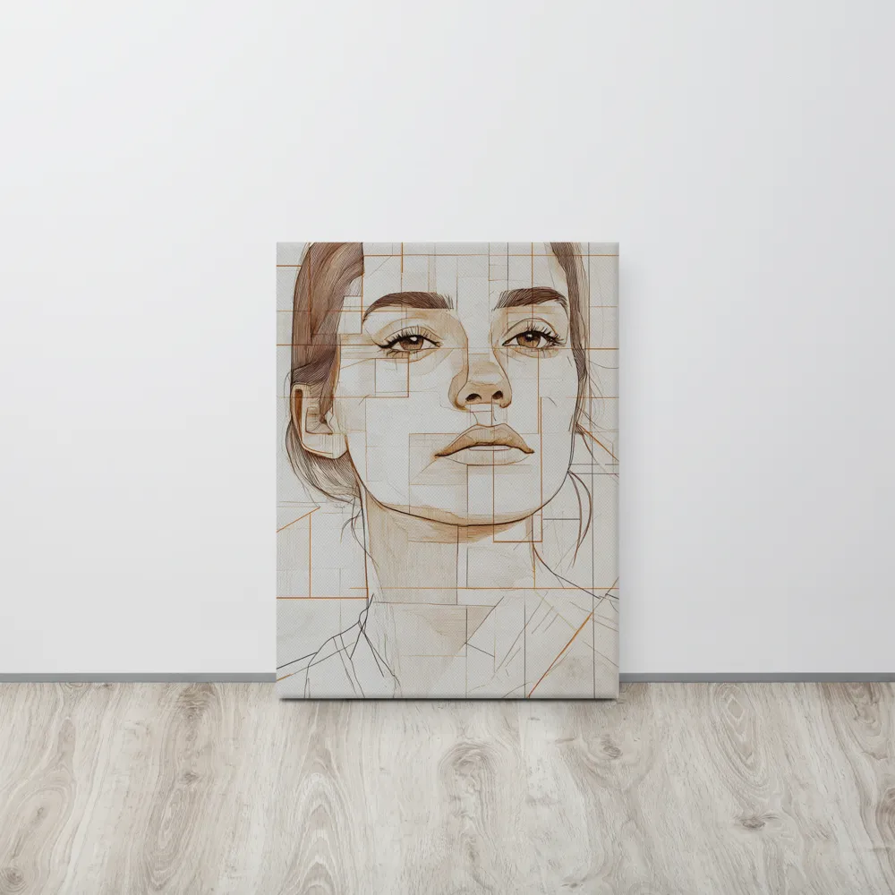 Geometric Serenity: A Minimalist Portrait
