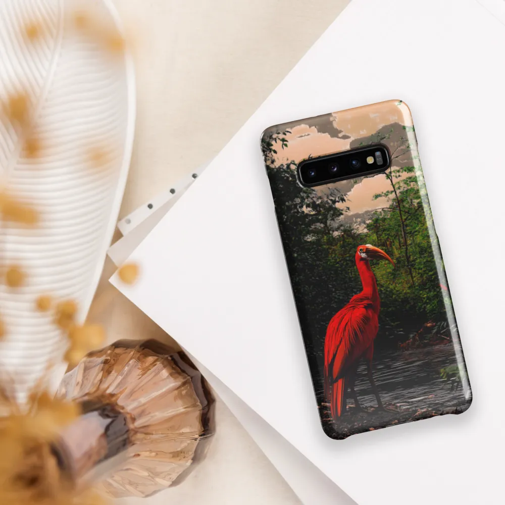 Enigmatic Elegance: The Scarlet Observer | Phone Case |  S10 Plus | Snap Case | Glossy