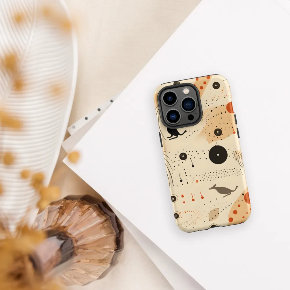 Playful Patterns in Earth Tones | Phone Case |  13 Pro | Tough Case | Matte