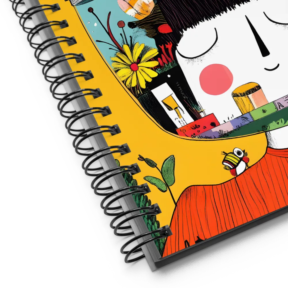 Whimsical Garden Head | Spiral Notebook