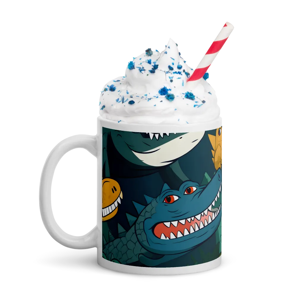 Cheerful Crocodilian Parade | Mugs | Multiple Sizes & Colors