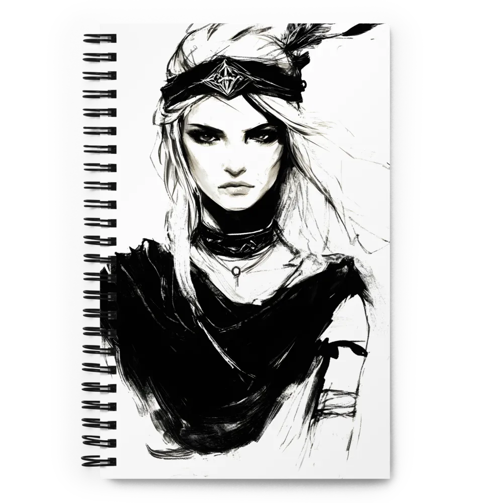 Intense Femininity in Monochrome | Spiral Notebook