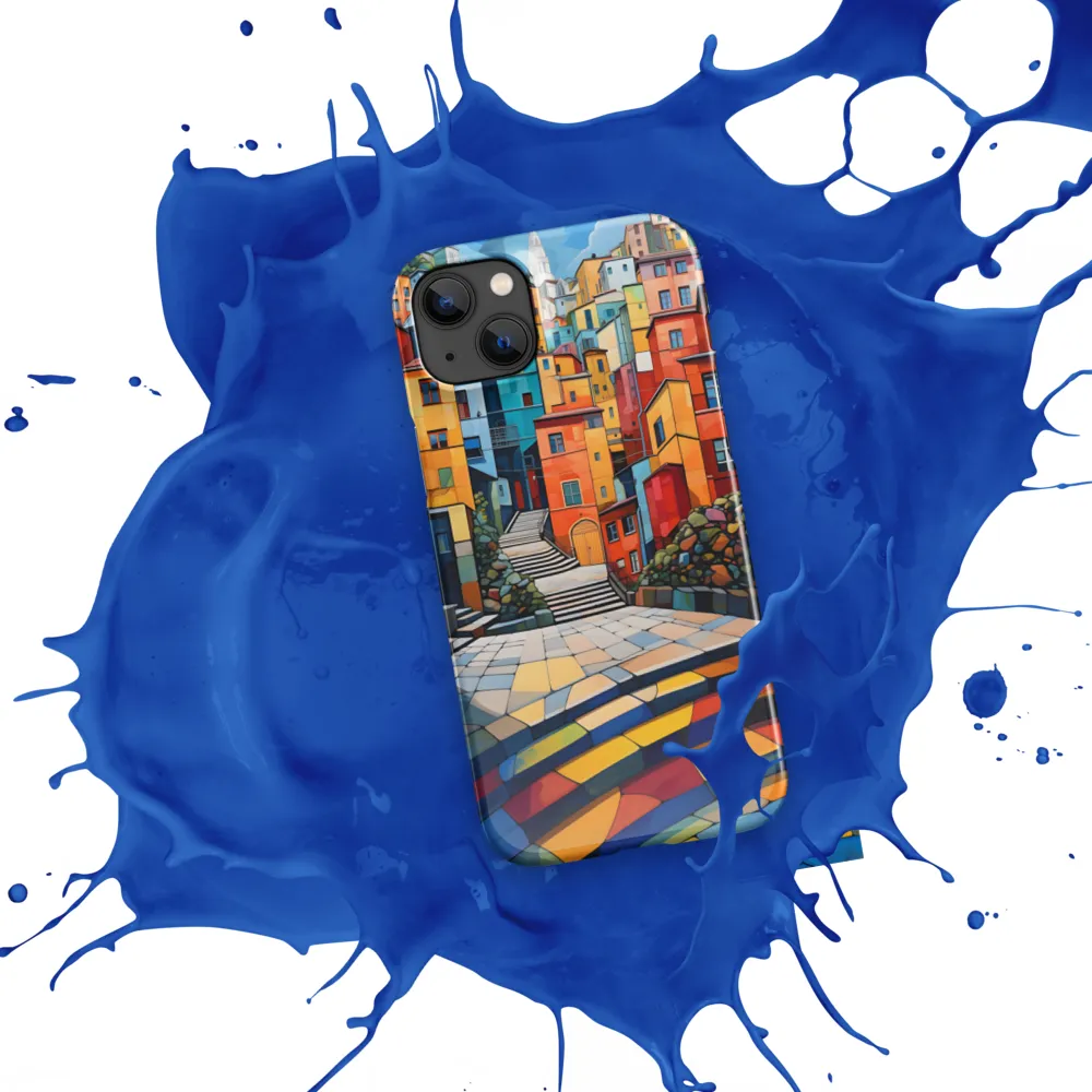 Vibrant Village: A Cubist Journey
