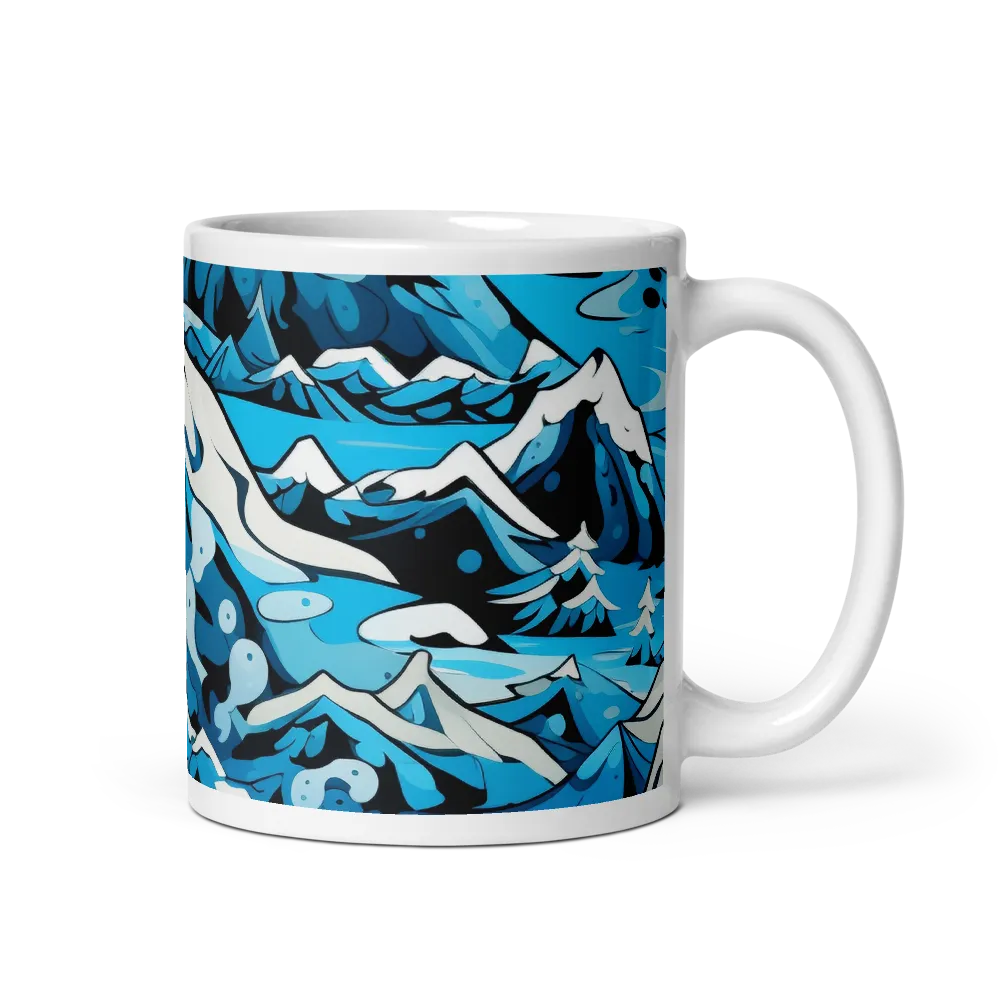 Frozen Harmony: A Blue Mountain Odyssey | Mug with White inside | 11 oz