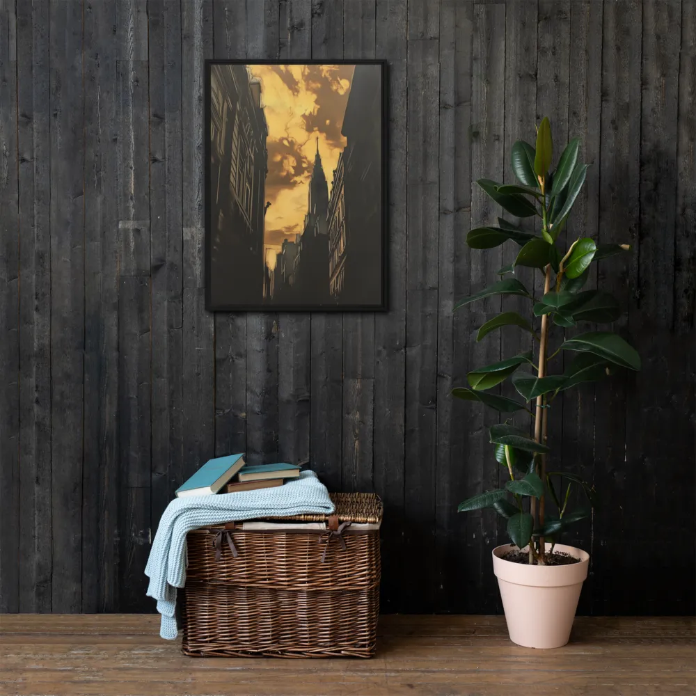 The Twilight Streets | Canvas with Black Frame | 20″×28″