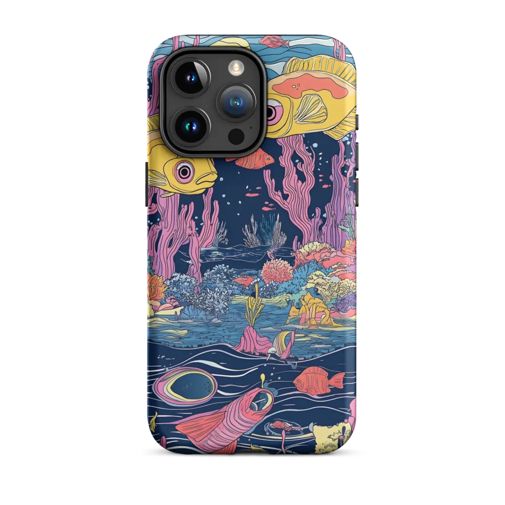 Underwater Dreamscape: A Playful Encounter | Phone Case |  15 Pro Max | Tough Case | Matte