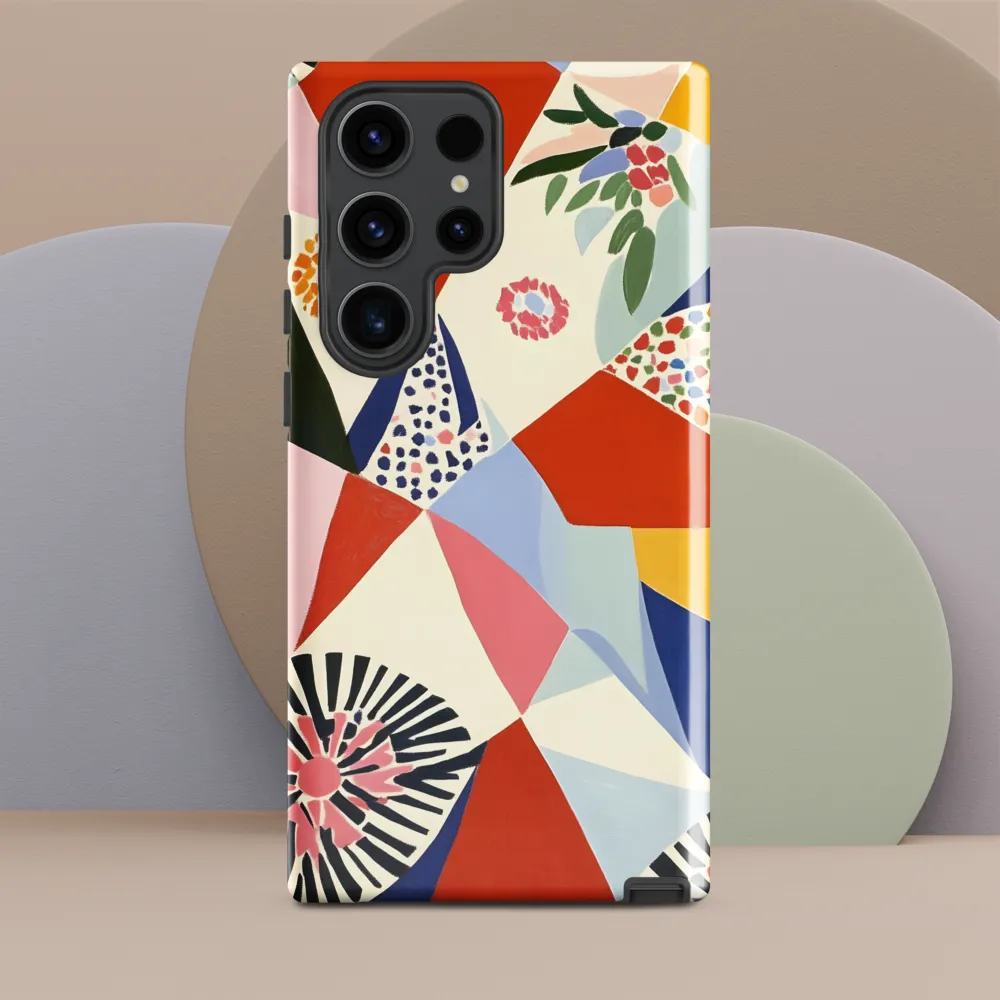Vibrant Geometric Harmony | Phone Case |  S23 Ultra | Tough Case | Glossy