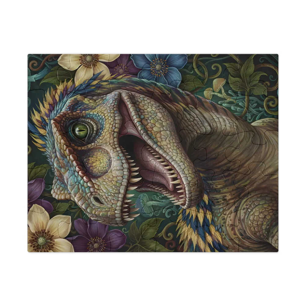 Raptor in Bloom 
 Jigsaw Puzzle in Tin Box