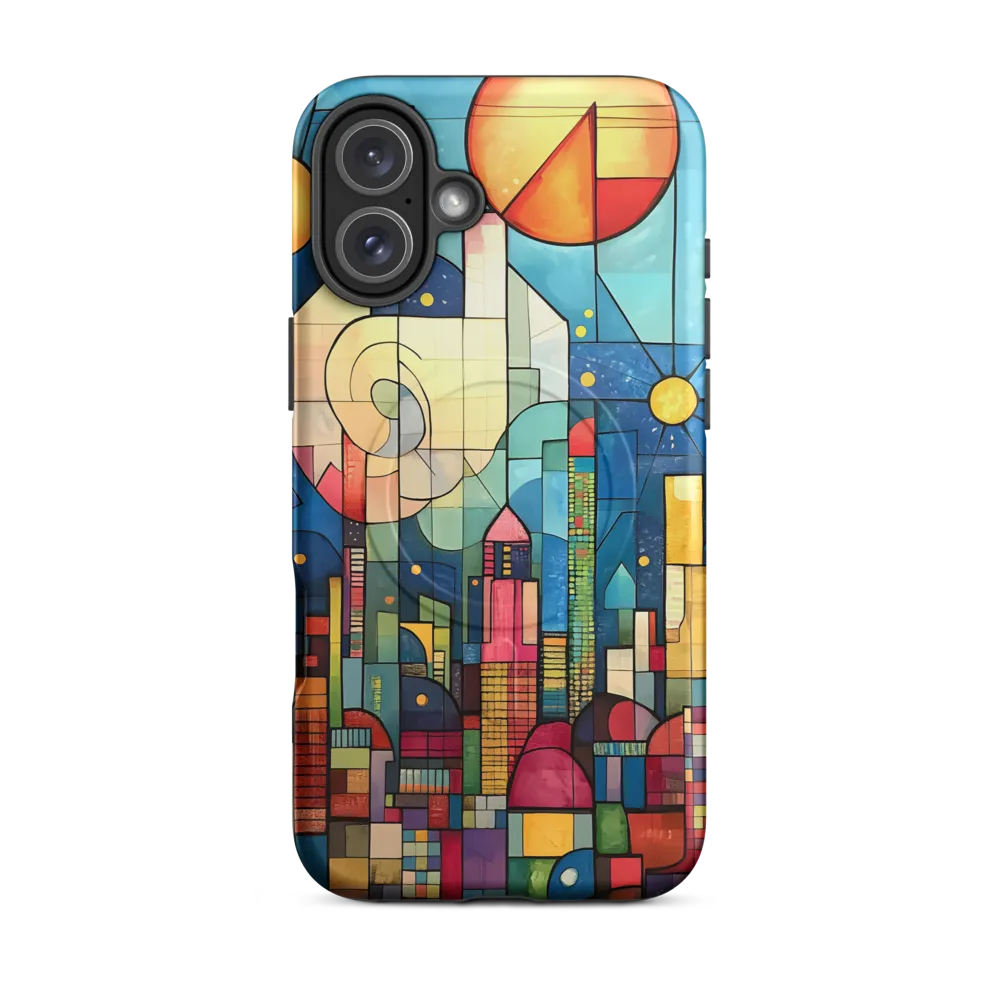 Geometric Harmony: A Vibrant Cityscape