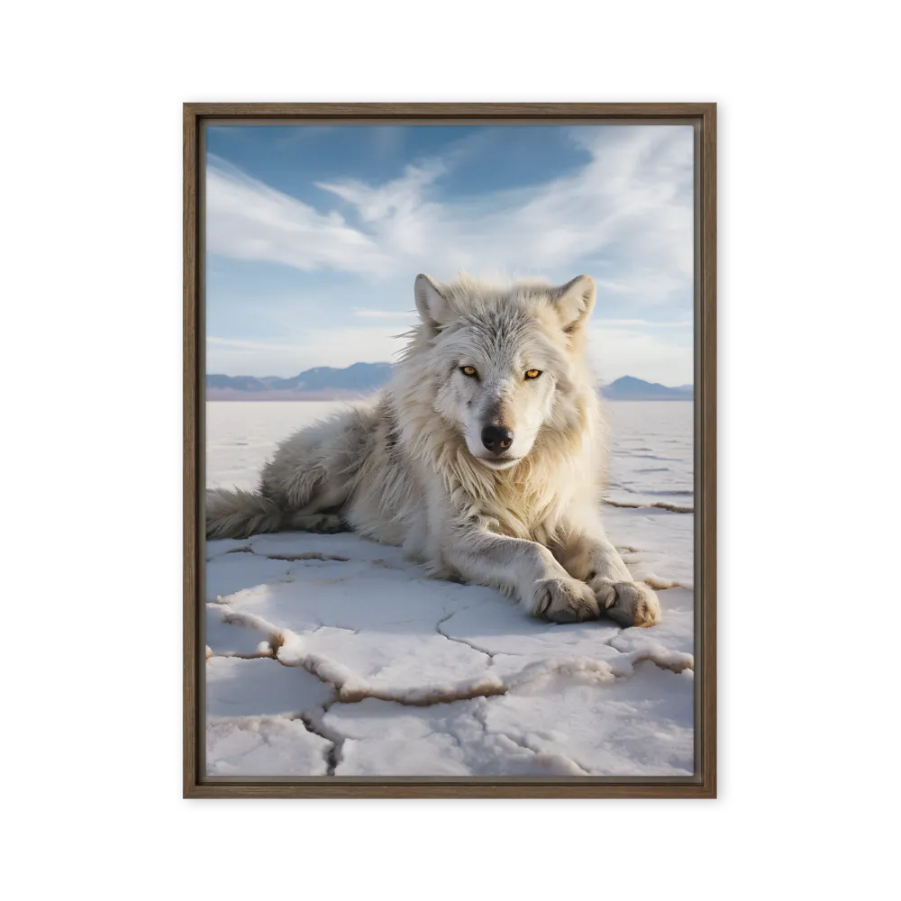 Guardian of the Salt Flats | Canvas with Brown Frame | 24″×32″