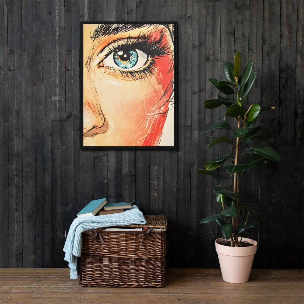 Gaze of Emotion | Canvas with Black Frame | 24″×32″