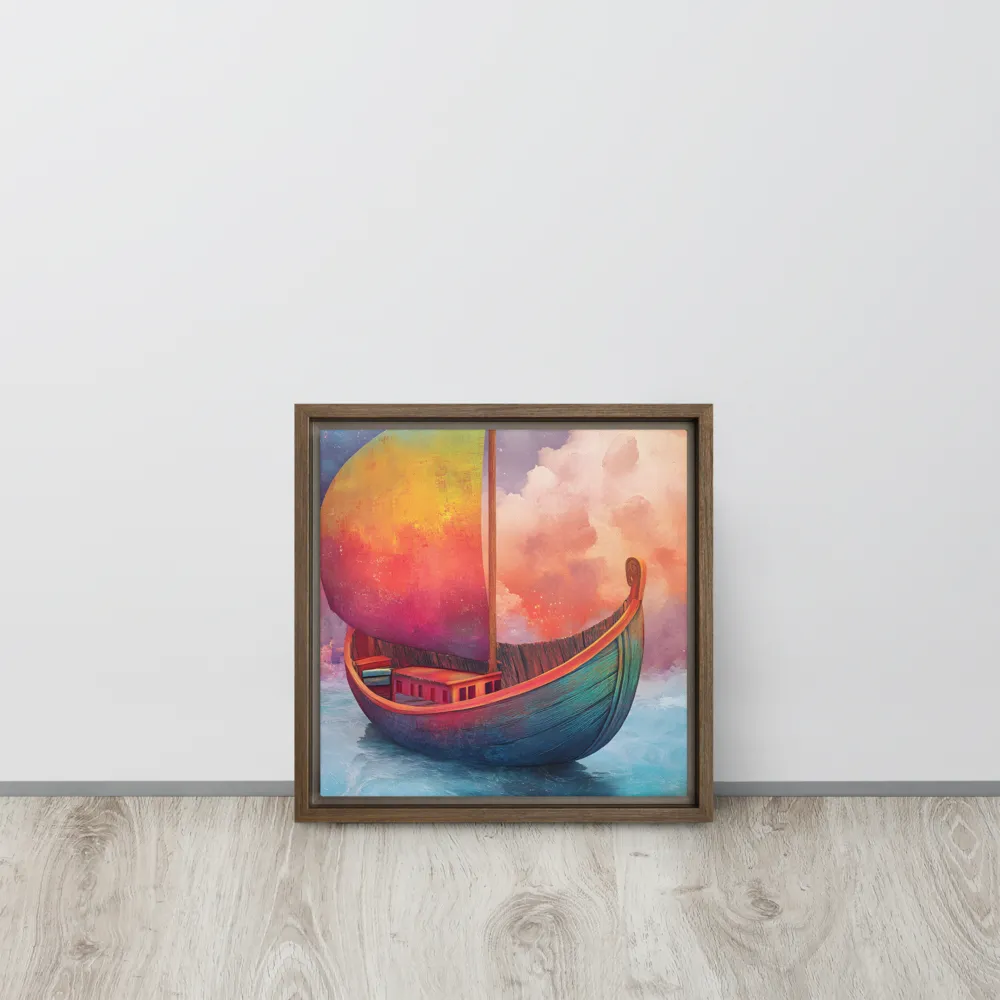 Dream Voyager | Canvas with Brown Frame | 12″×12″