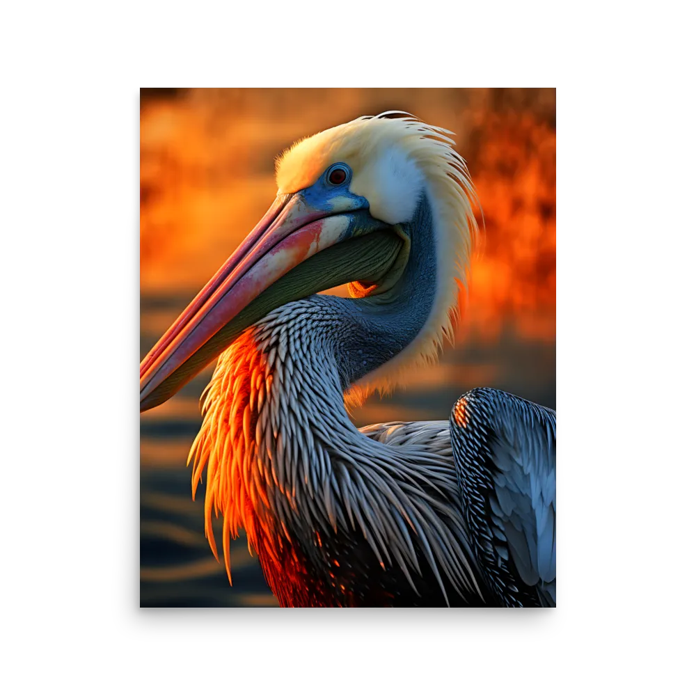 Elegance of the Pelican at Sunset