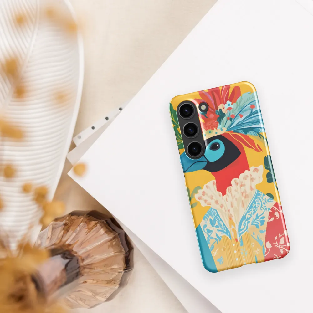 The Regal Parrot: A Celebration of Color | Phone Case |  S23 | Snap Case | Glossy