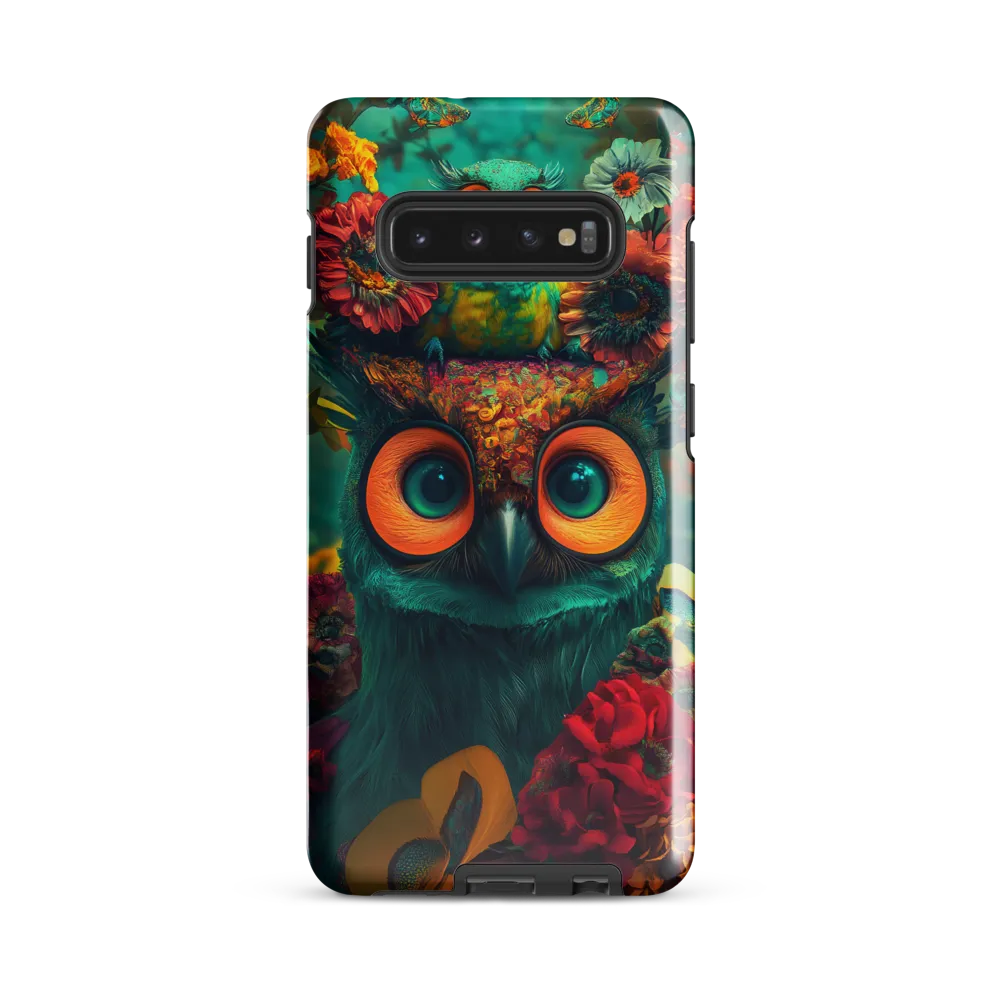 Majestic Harmony: The Floral Owl | Phone Case |  S10 Plus | Tough Case | Glossy