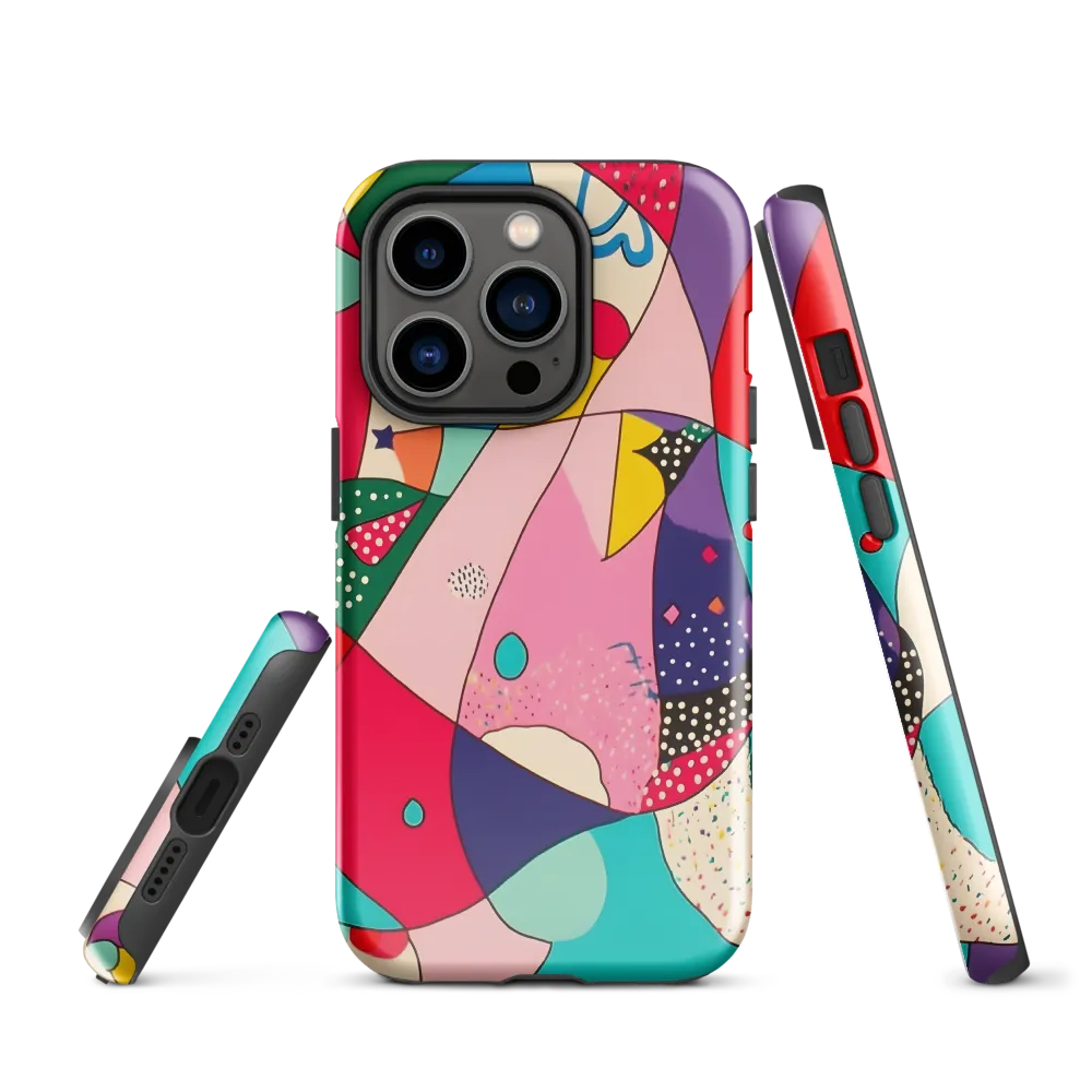 Playful Geometry in Color | Phone Case |  14 Pro | Tough Case | Glossy